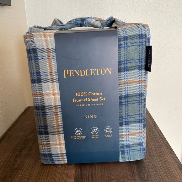 New Pendleton 100% Cotton Flannel Sheet Set - Picture 1 of 4